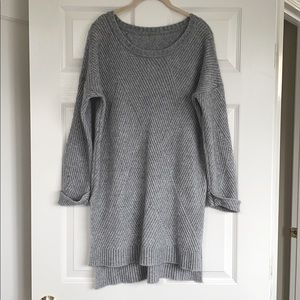 Grey oversized sweater cashmere blend